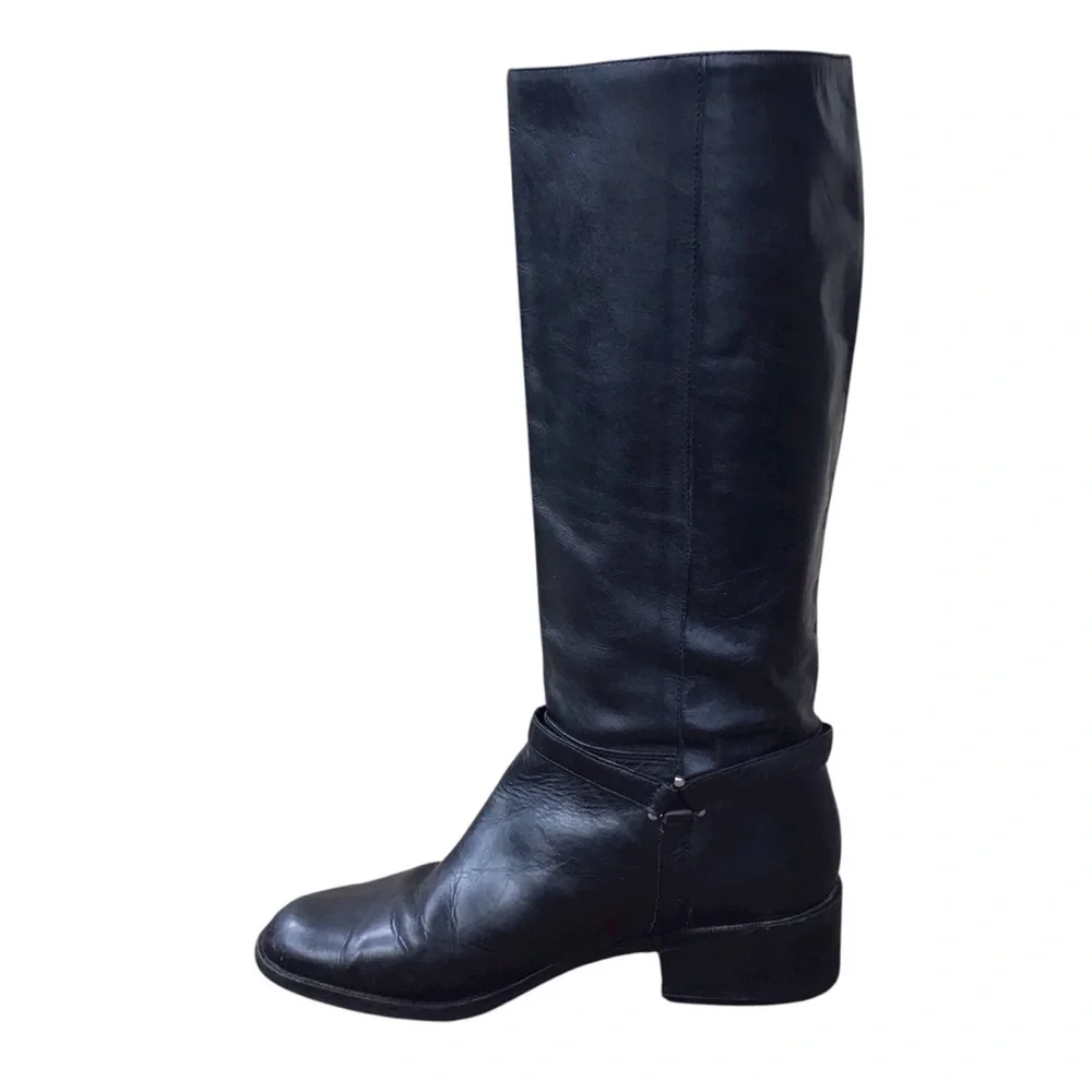 Studio Works The Sharry Boot Black Leather Riding Boots
